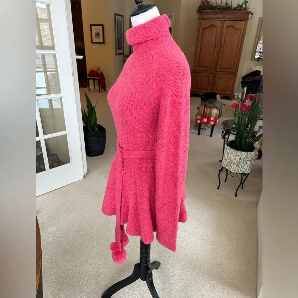 Moda International Vibrant Pink Knit Sweater size L. NWOT - Picture 3 of 5